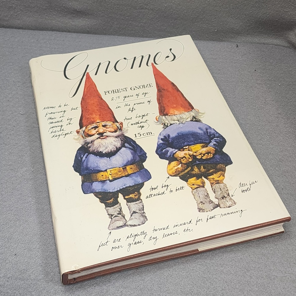 Abrams Gnomes Hardcover Book White Rien Poortvliet Wil Huygen Vintage